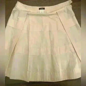 J. Crew Pleaded Cream Color Skirt -B6